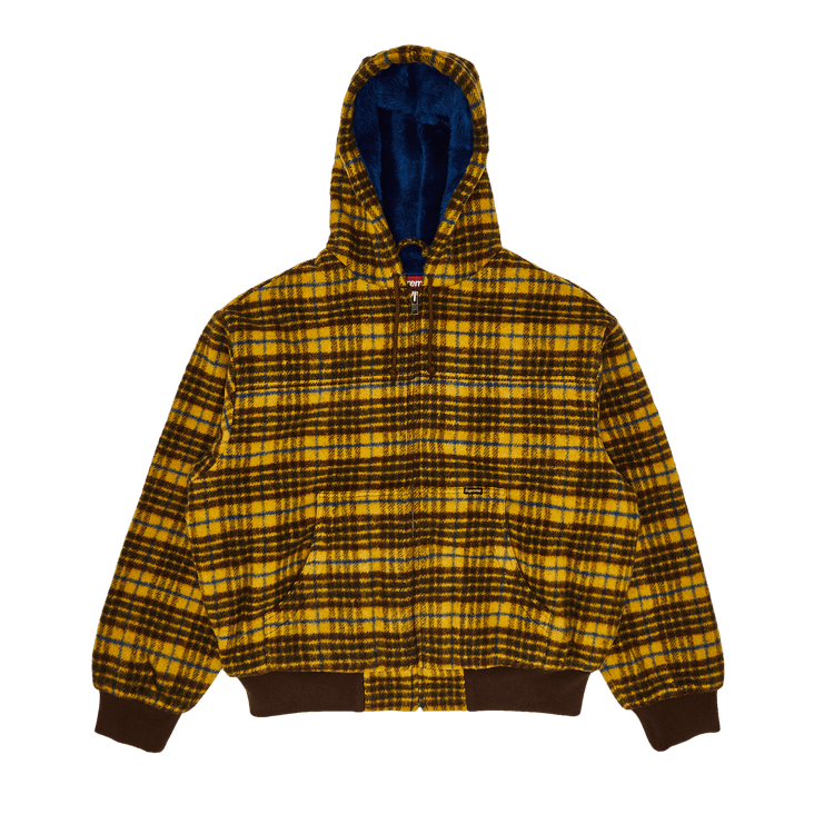 Supreme Plaid Wool Hooded Work Jacket "Brown"