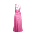 GANNI Double Satin Halter Neck Dress "Orchid"