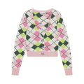 GANNI Graphic V Neck Cardigan "Multicolor"