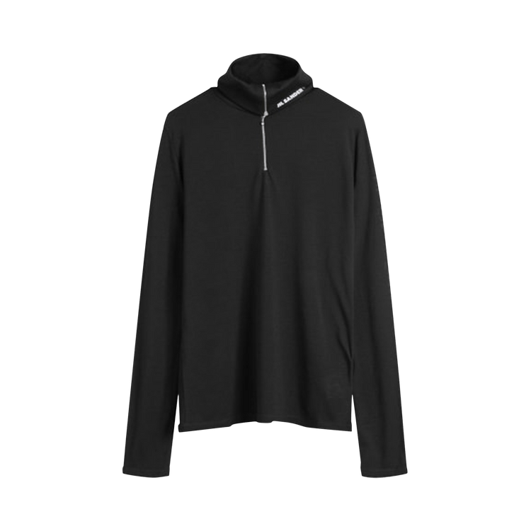 Jil Sander Plus Logo Collar Half Zip T-Shirt "Black"