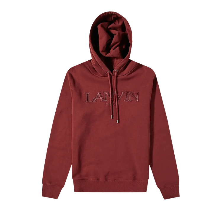 Lanvin Curb Long Fleece Eusebio Hoodie "Burgundy"
