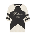 Balmain Signature Stars Bulky T-Shirt "Cream/Black"