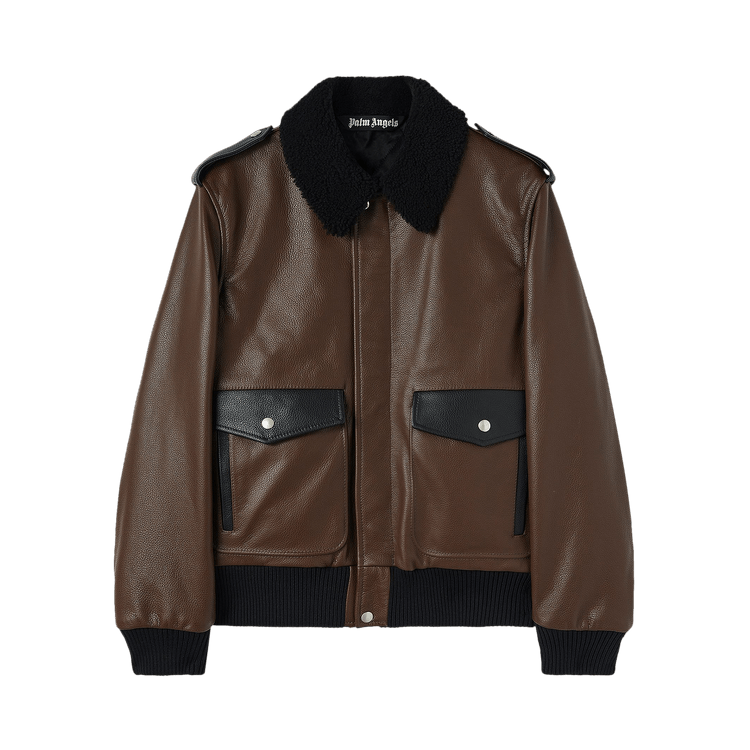 Palm Angels x Haas MoneyGram Racing Aviator Jacket "Brown/Black"