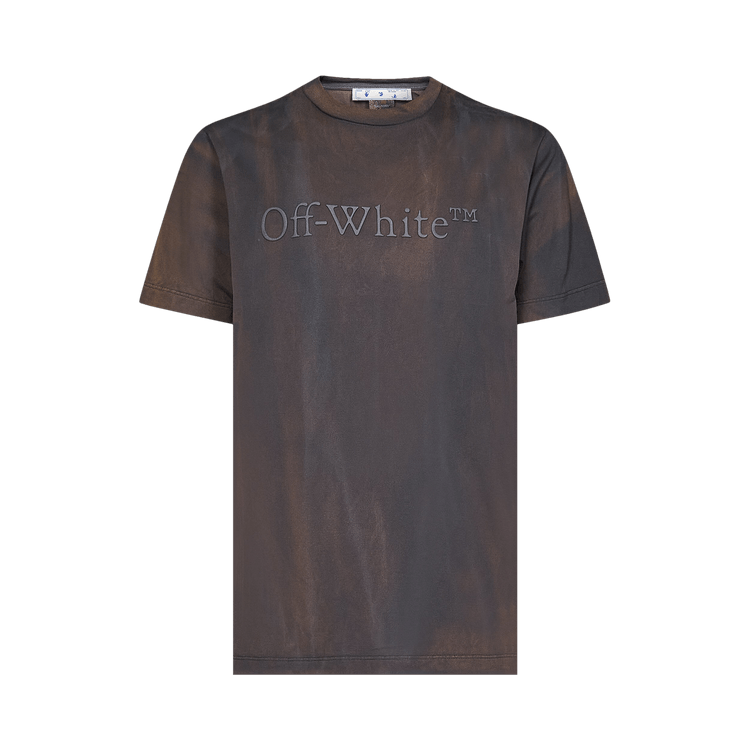 Off-White Bookish Land Slim Short-Sleeve Tee "Petrol"