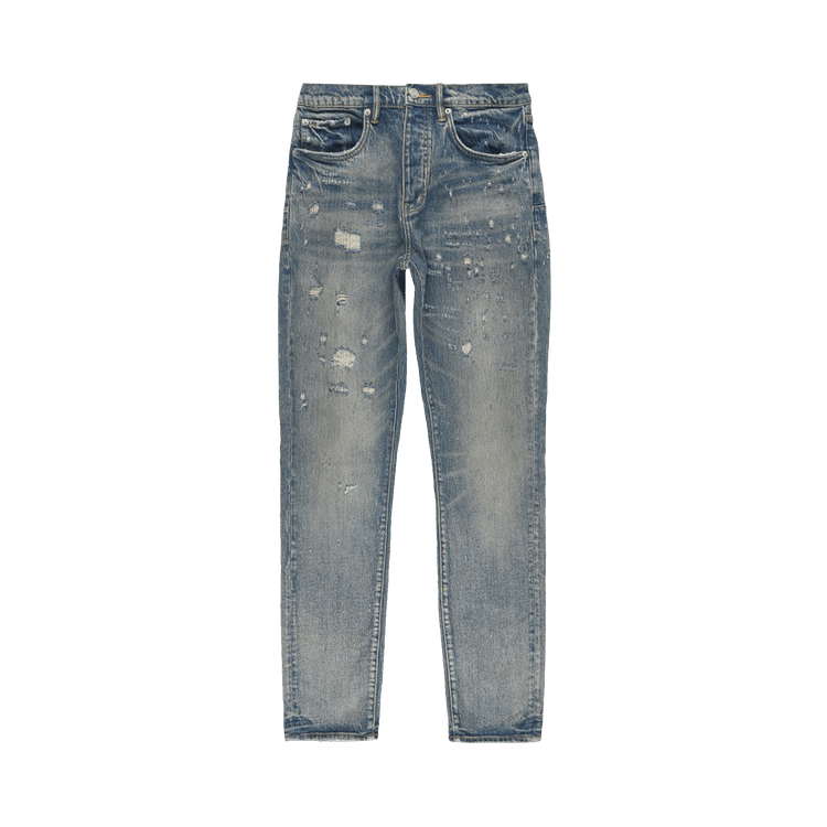 PURPLE BRAND P005 Straight "Mid Indigo Vintage Laser"