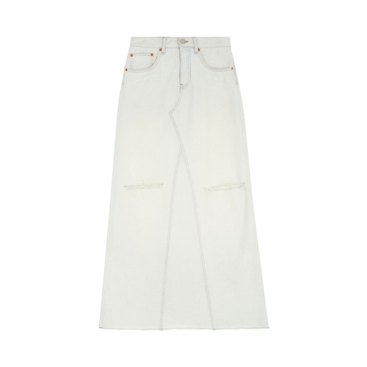 MM6 Maison Margiela Long Denim Skirt "Light Blue"
