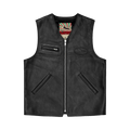 Corteiz Skydive Leather Vest "Black"
