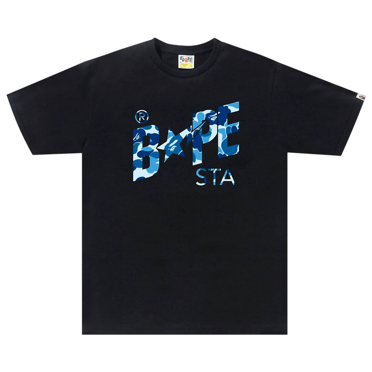 BAPE ABC Camo Sta Logo Tee "Black/Blue"