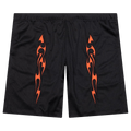 Pleasures Flame Mesh Shorts "Black"