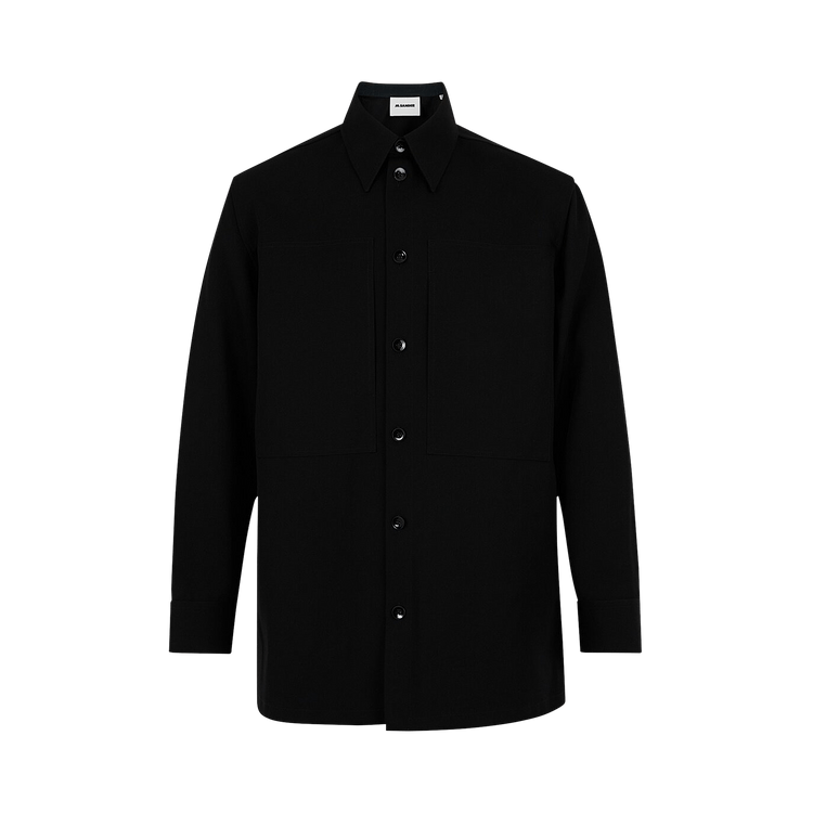 Jil Sander Relaxed Wool Fit Shirt "Black"