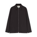 Jil Sander Virgin Wool Shirt Jacket "Chocolate Brown"