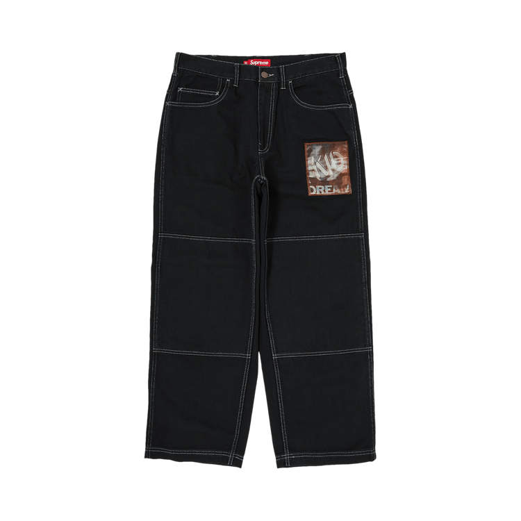 Supreme x Mark Leckey Dream English Kid Twill Panel Pants "Black"