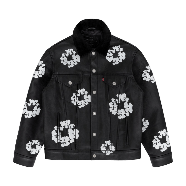 Levi"s x Denim Tear Leather Wreath Type III Jacket "Black'