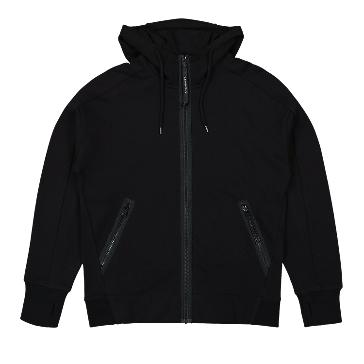 C.P. Company Diagonal Raised Fleece Explorer Goggle Hoodie "Black"