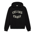 CELINE Loose Embroidered Hoodie "Black/Off White/Crystal"