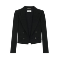 Saint Laurent Cropped Jacket "Chalk/Black"
