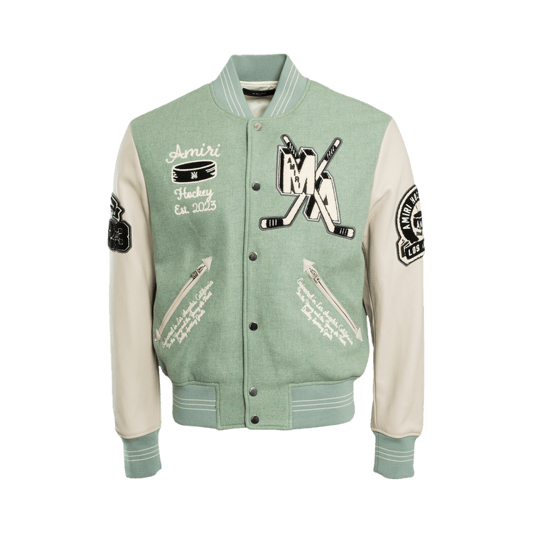 Amiri Hockey Varsity Bomber "Frosty Green"