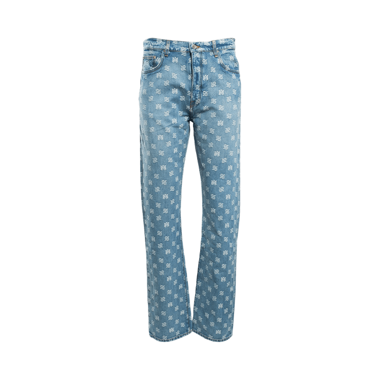 Amiri MA Paisley Jacquard Straight Jean "Perfect Indigo"