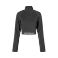 Rabanne Tape Logo High Neck Crop Top "Black"