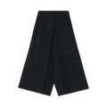 Yohji Yamamoto Milling Serge Front Tuck Flare Pants "Black"
