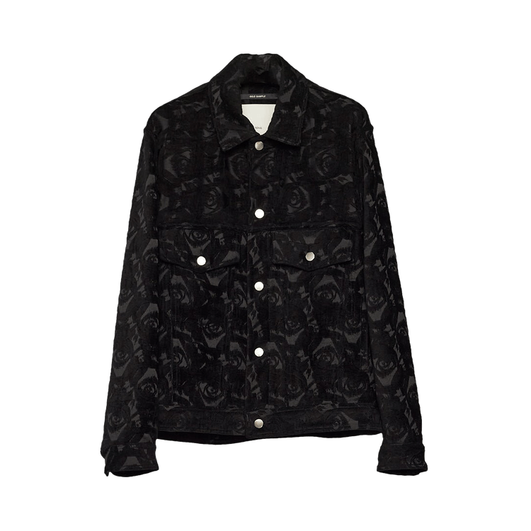 Song for the Mute Velvet Jacquard Workers Jacket "Black"