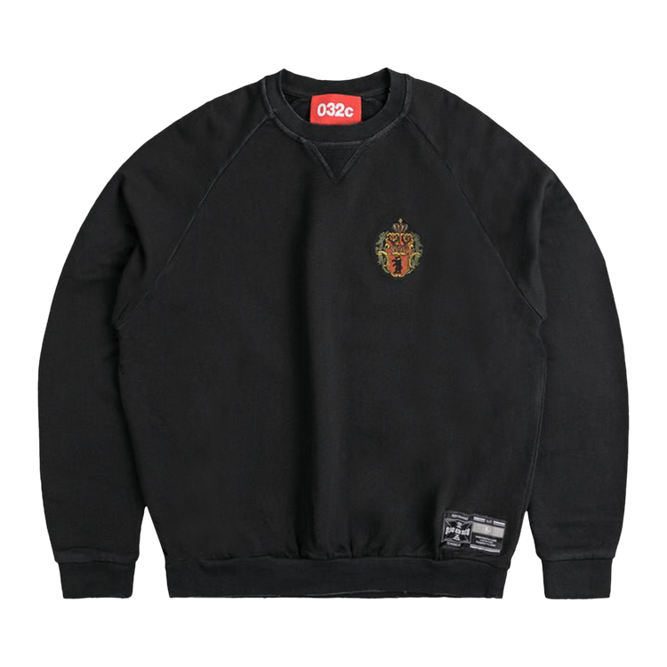 032C Bar Team Tag Crewneck "Faded Black"