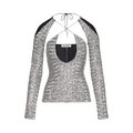 The Attico Zane Top "Silver"