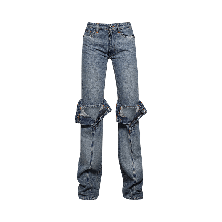 Coperni Open Knee Jeans "Washed Blue"