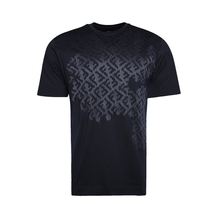 Fendi FF Motif Embroidered T-Shirt "Avio"