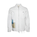 Lanvin Zipped Denim Shirt "Optic White"