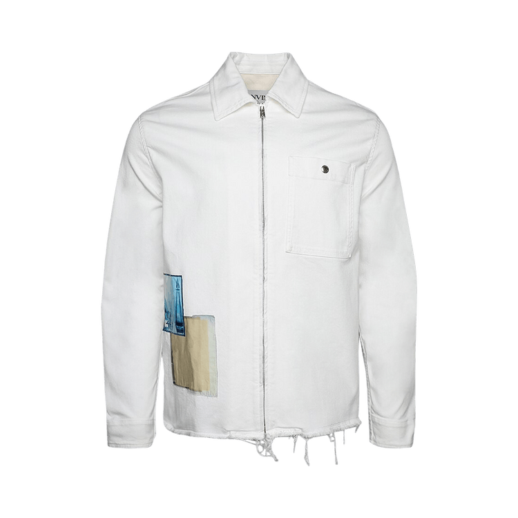 Lanvin Zipped Denim Shirt "Optic White"