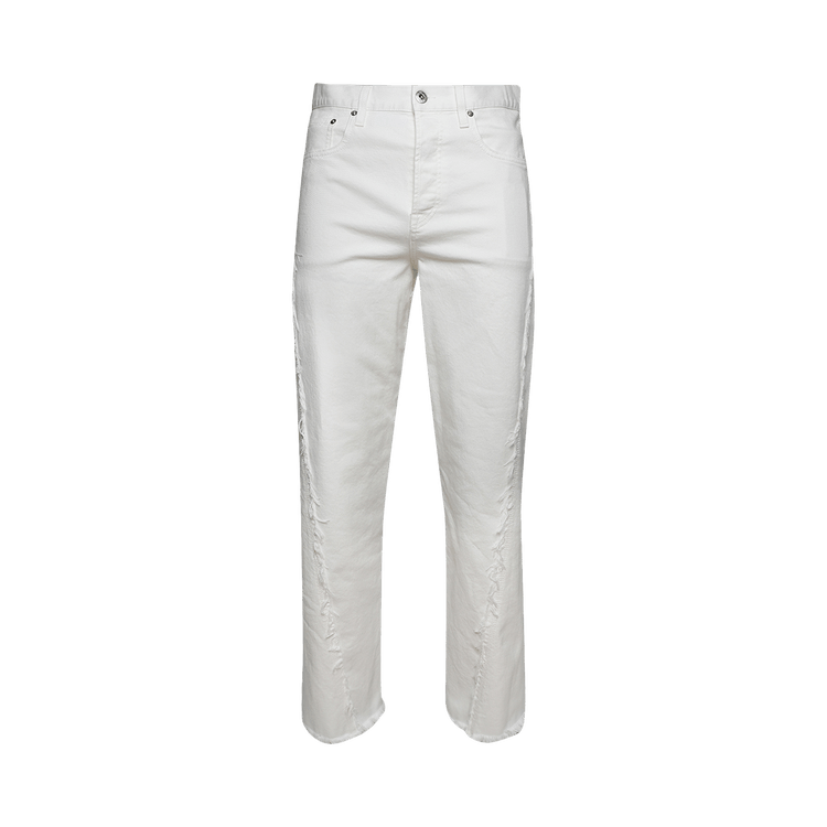 Lanvin Twisted Denim Baggy Pants "Optic White"