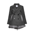 Sacai Melton Recycled Wool Jacket "Grey"