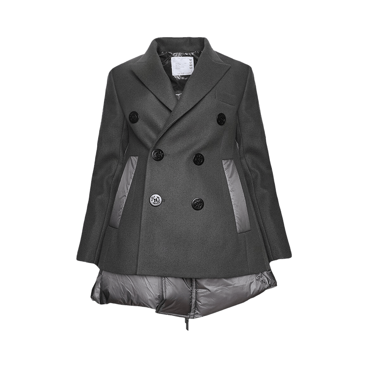 Sacai Melton Recycled Wool Jacket "Grey"
