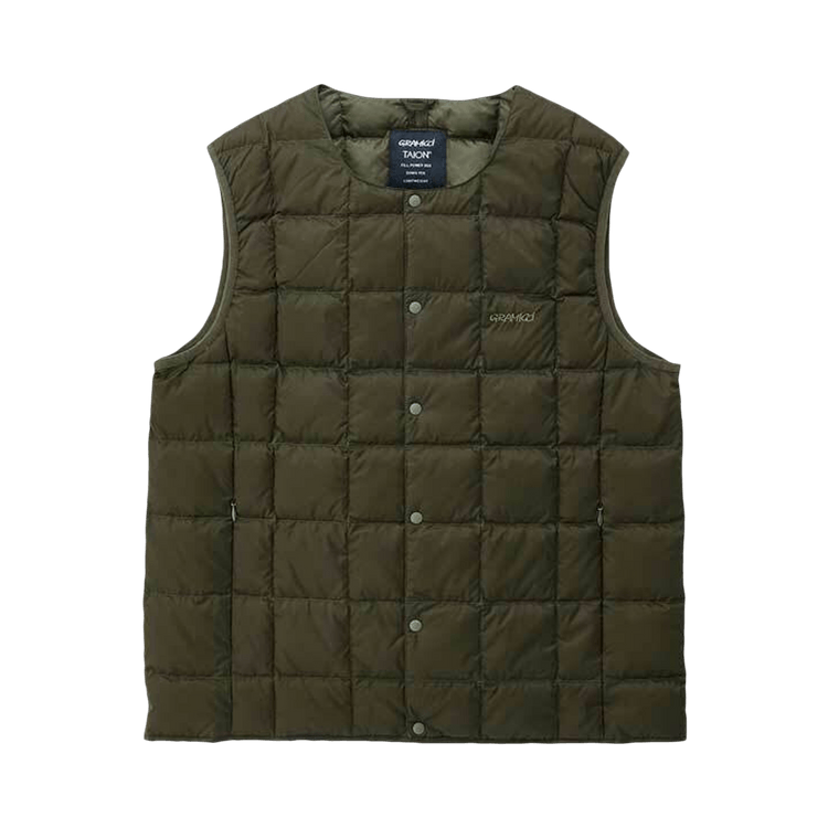 Gramicci x TAION Inner Down Vest "Deep Olive"