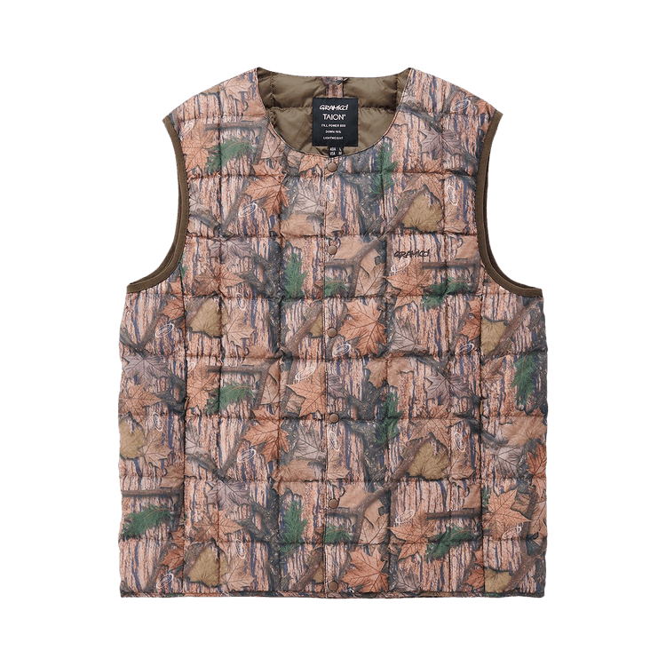 Gramicci x TAION Inner Down Vest "Leaf Camo"