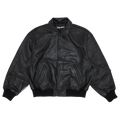 Supreme GORE-TEX Infinium WINDSTOPPER Leather Varsity Jacket "Black"