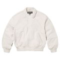 Supreme GORE-TEX Infinium WINDSTOPPER Leather Varsity Jacket "White"