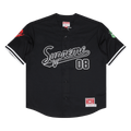 Supreme x Mitchell & Ness Downtown Hell Baseball Jersey "Black"