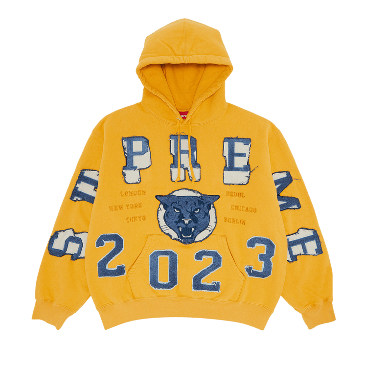 Supreme Washed Panther Hooded Sweatshirt "Dusty Gold"