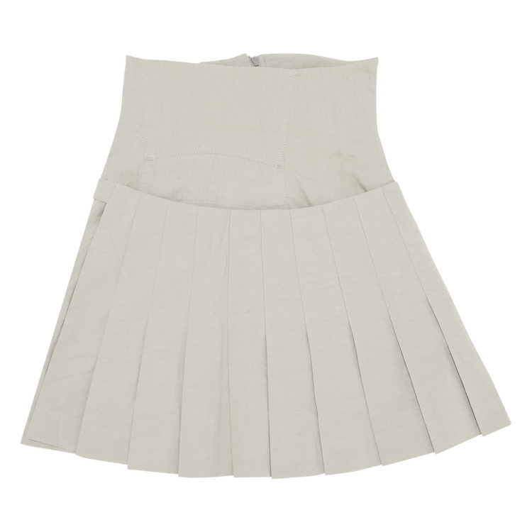 Hyein Seo Pleated Mini Skirt "Fog Green"