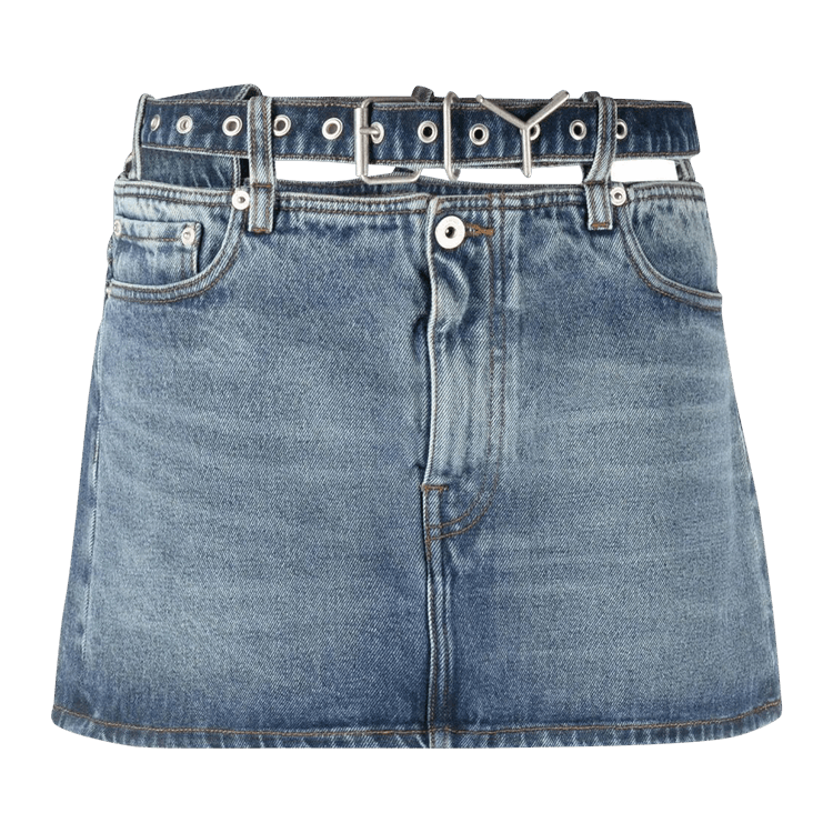 Y/Project Evergreen Y Belt Denim Mini Skirt "Evergreen/Vintage Blue"
