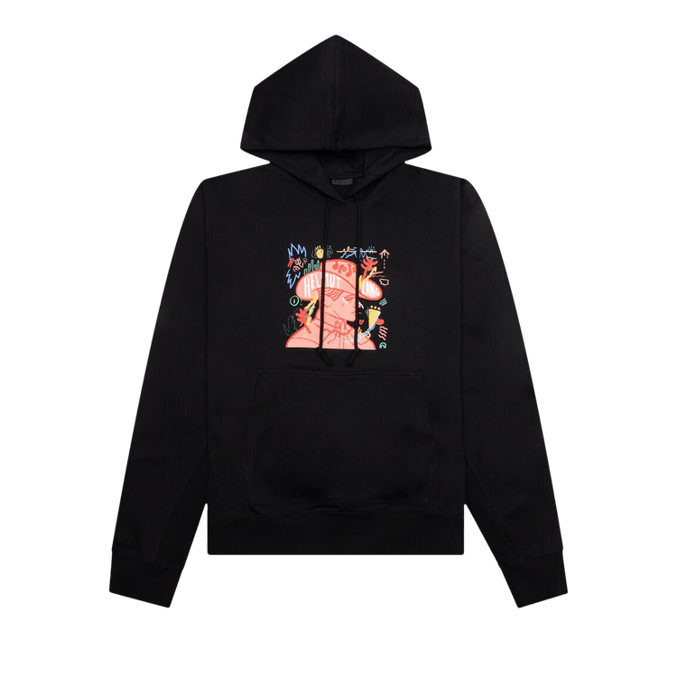Helmut Lang Scribble Logo Hoodie "Black"