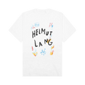 Helmut Lang Scribbled Logo Tee "White"