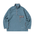 And Wander Wool Fleece Pullover "Blue Grey"