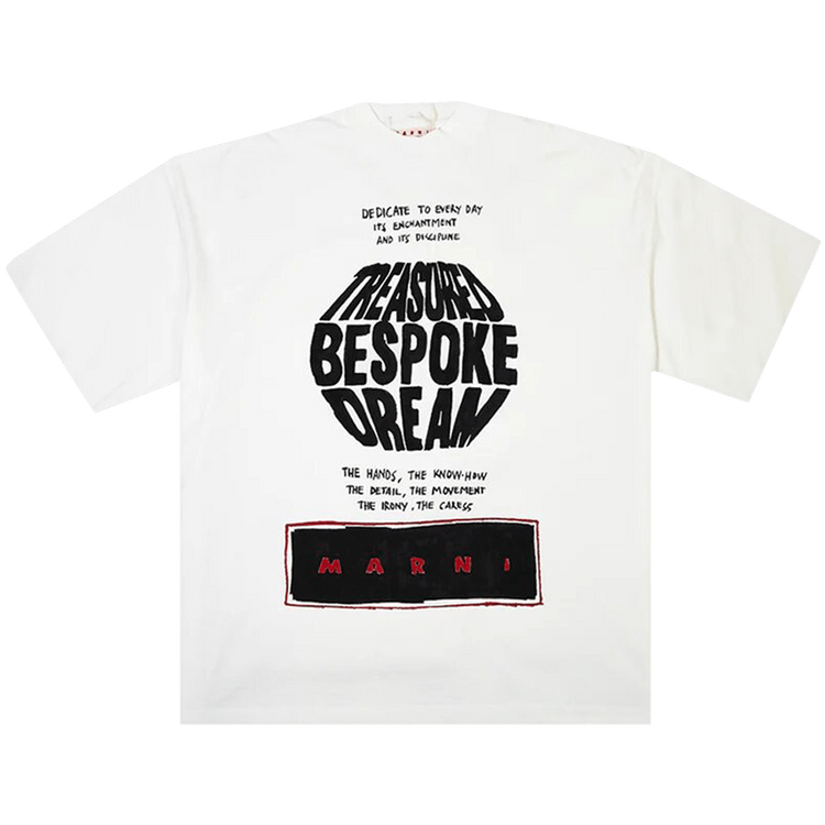 Marni Slogan Print T-Shirt "Ivory"