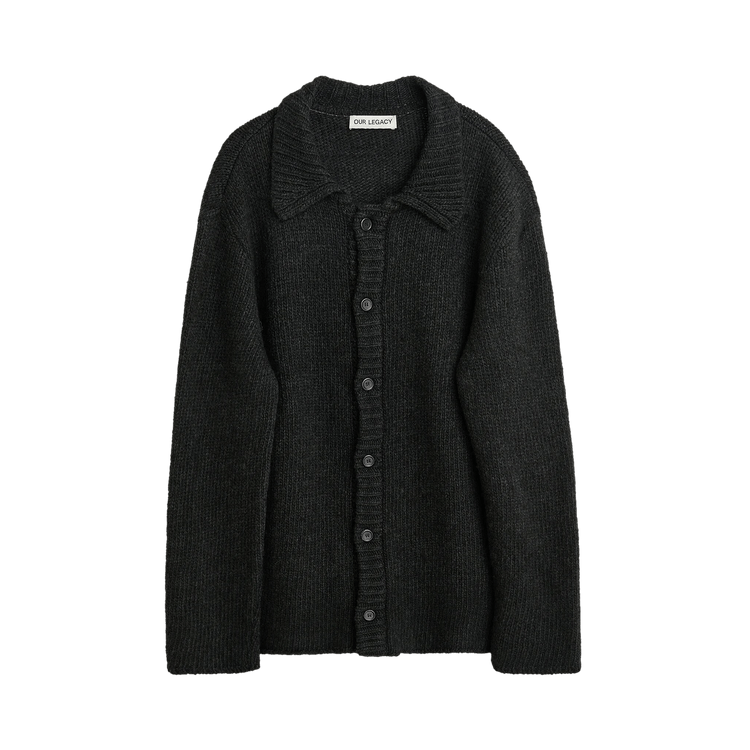 Our Legacy Big Cardigan "Shadow Black Funky Acrylic"