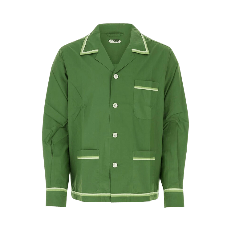Bode Top Sheet Long-Sleeve Shirt "Green"