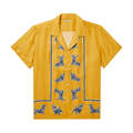 Bode Running Scottie Short-Sleeve Shirt "Black/Yellow"