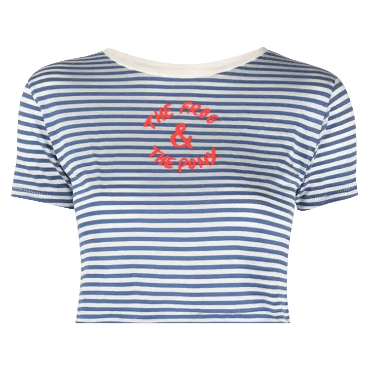 Bode Frog And Pony Tee "Blue Cream"